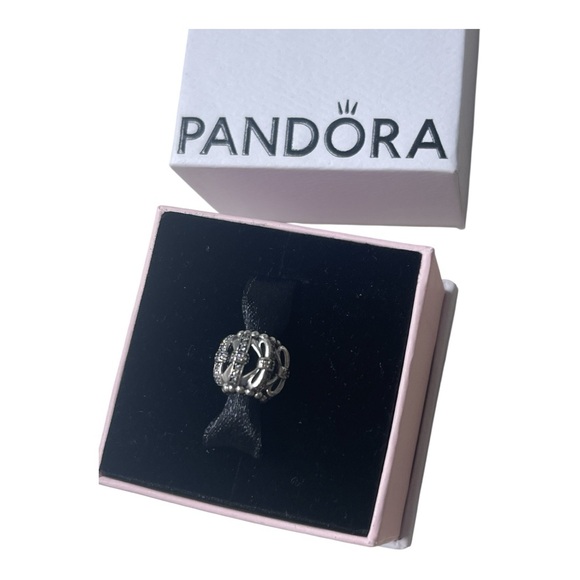Pandora Shimmering Sentiments Bow Design w/ CZ's Charm 791779CZ - Picture 1 of 4